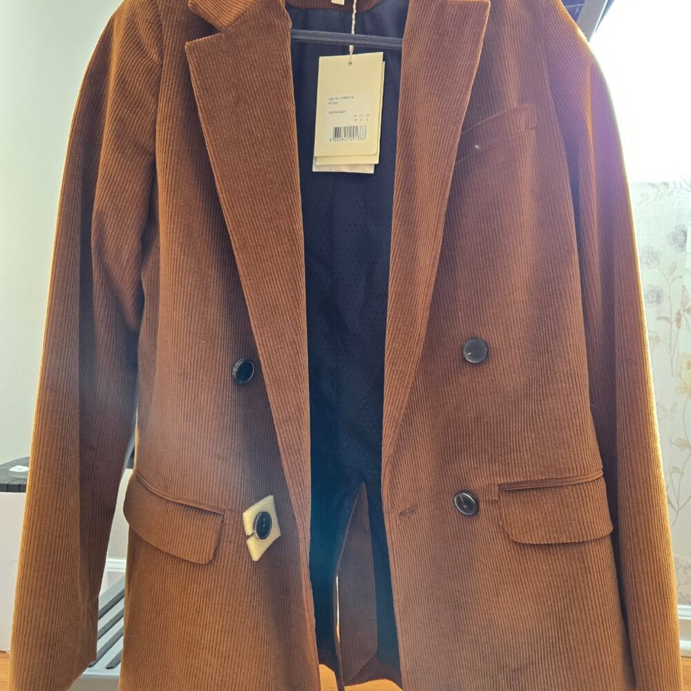 Sezane Brown Corduroy Jacket View 6
